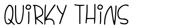 Quirky Thins font preview